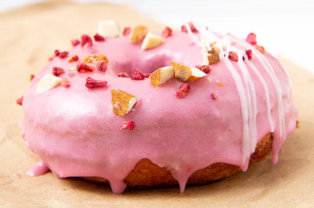 Raspberry Almond Donuts