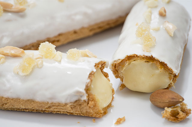 Almond Pastry Cream filled Gluten Free Eclair